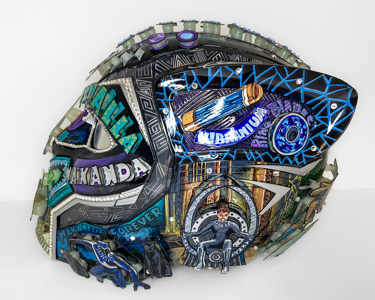 Black Panther Helmet Sculpture