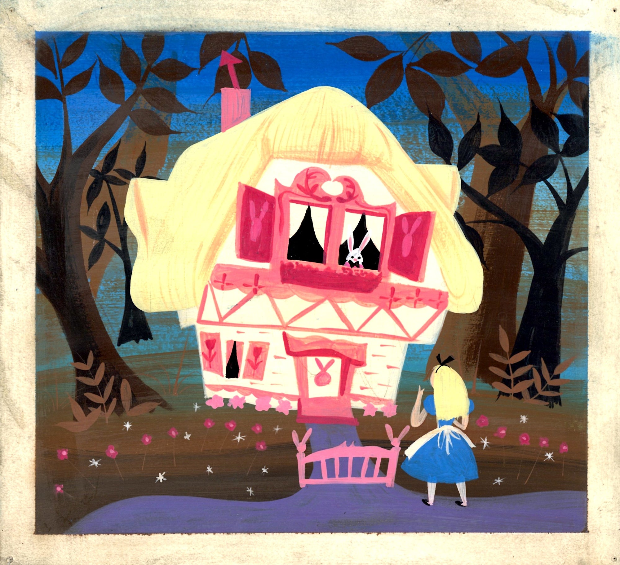 Alice in Wonderland Original Concept Painting by Mary Blair