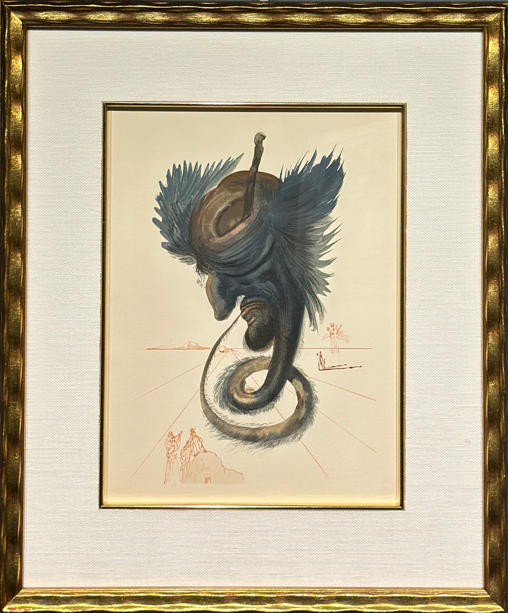 Salvador Dalí – The Black Cherub (Inferno Canto 27)