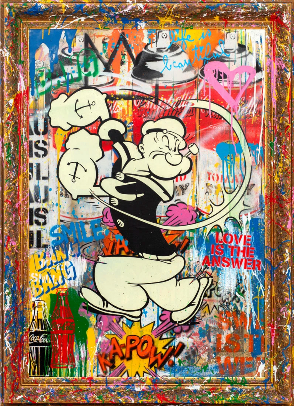 Mr. Brainwash – Popeye (Splashed Frame)