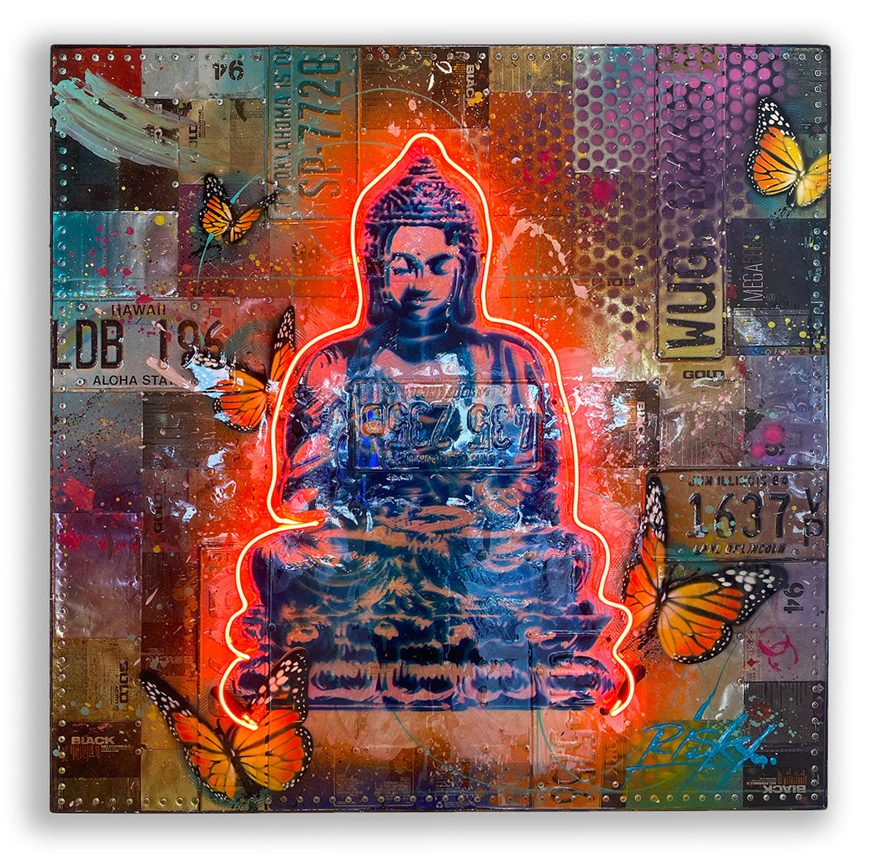 Peaceful Buddha Neon, 2022