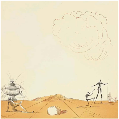 Salvador Dalí – Fantasmes de la Plaine d'Ampurdam from Begonia