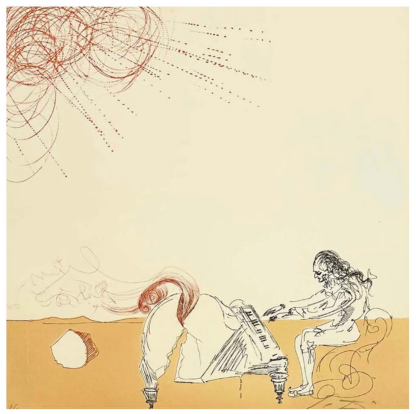 Salvador Dalí – Piano Chevelure Dans un Désert from Lys