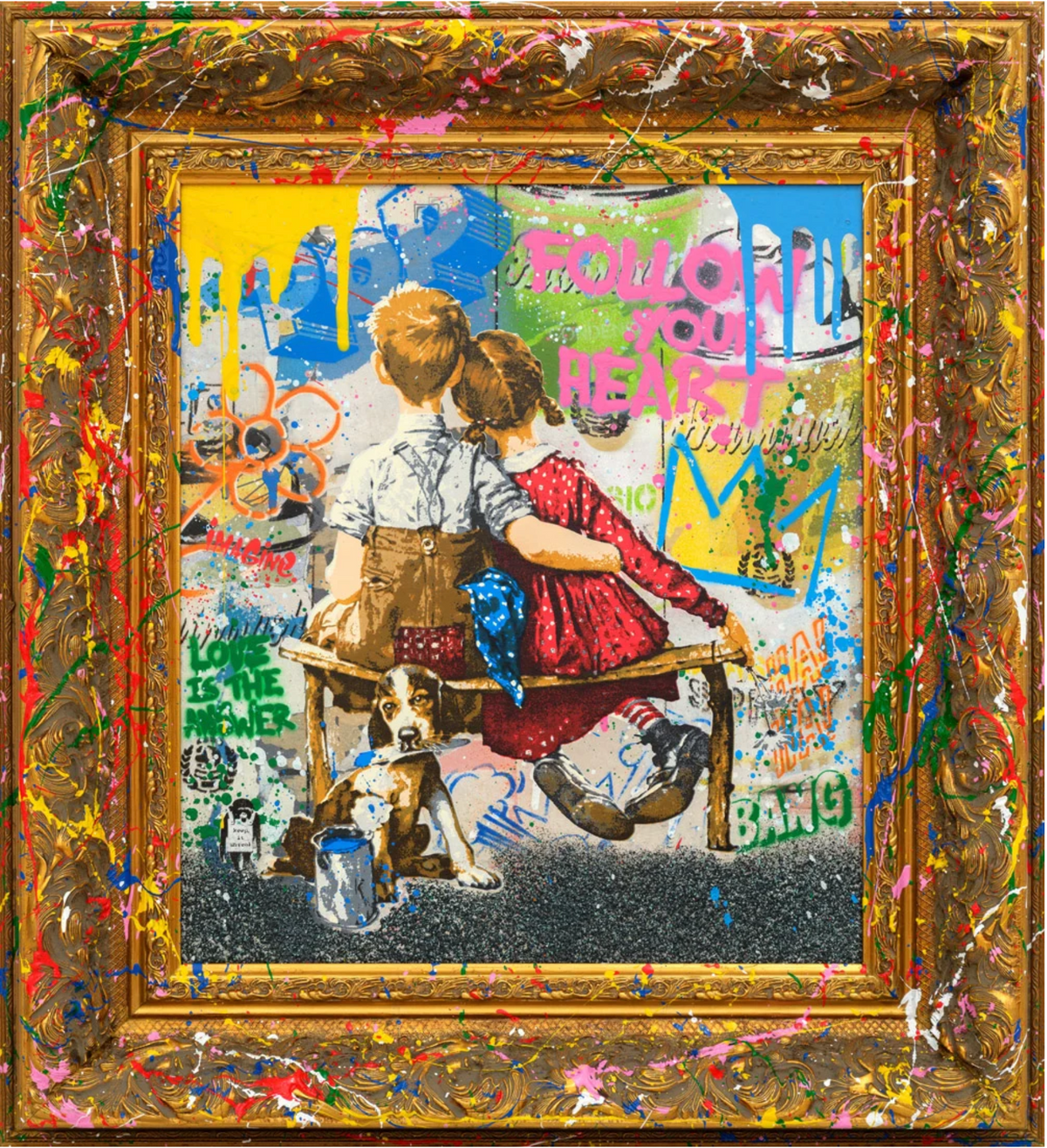 Mr. Brainwash – Work Well Together (Framed)