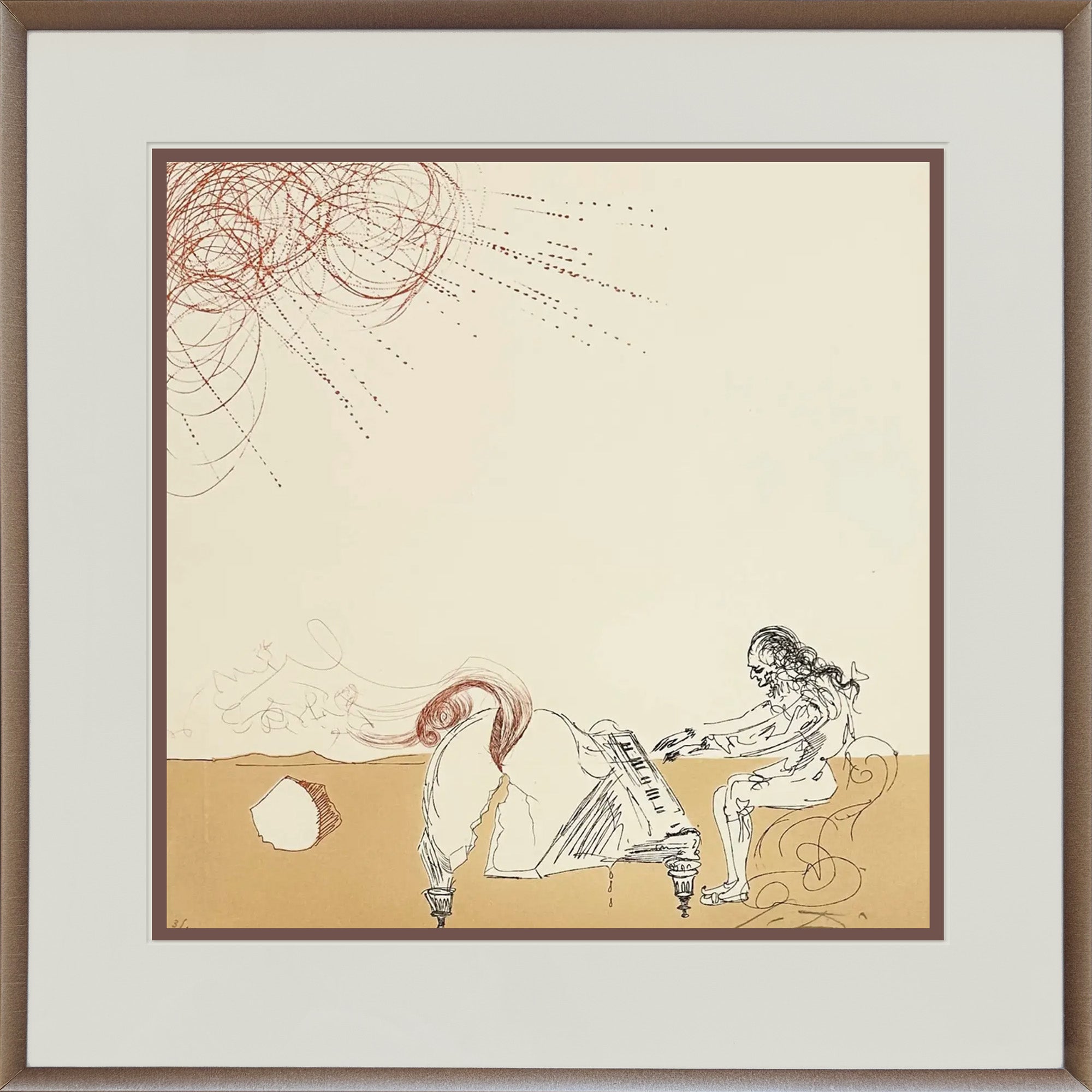 Salvador Dalí – Piano Chevelure Dans un Désert from Lys