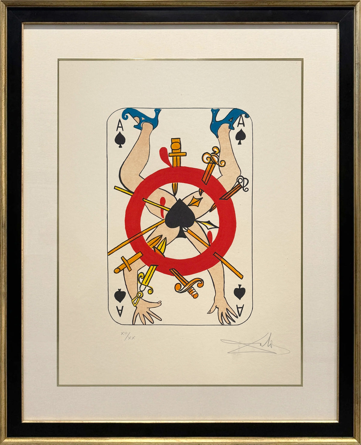 Salvador Dalí – Playing Cards – Matched Numbered Suit of Spades