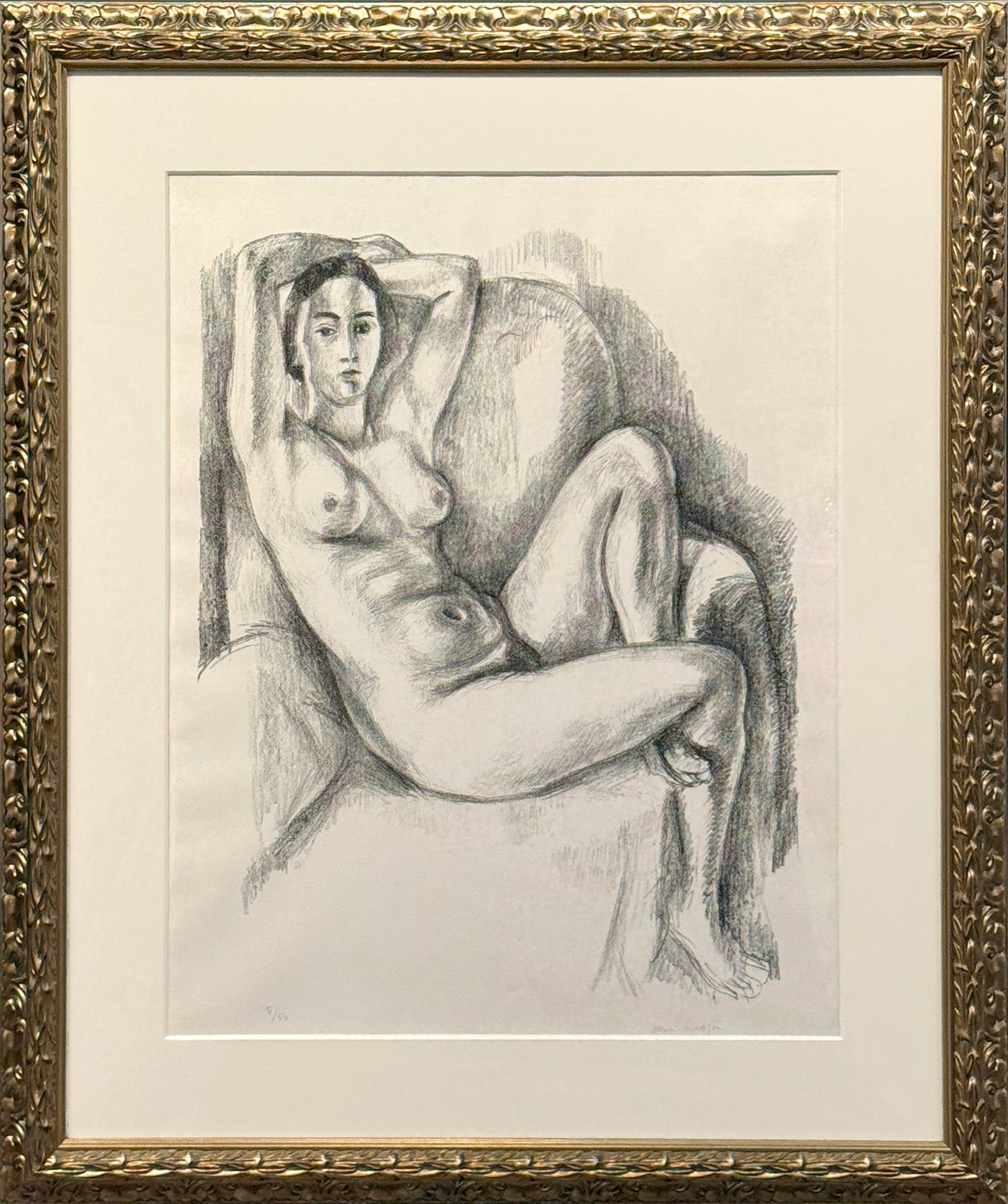 Nu Au Coussin Bleu (Nude on Blue Cushion), 1924